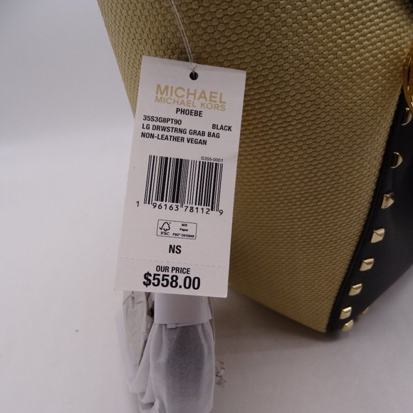 Phoebe Black Large Faux Leather Bucket Bag & Wallet New Retail Set 856 - Picture 7 of 9